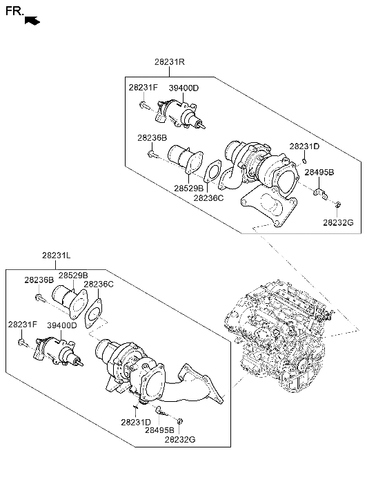 Hyundai 28236-3L104 GASKET-ELBOW