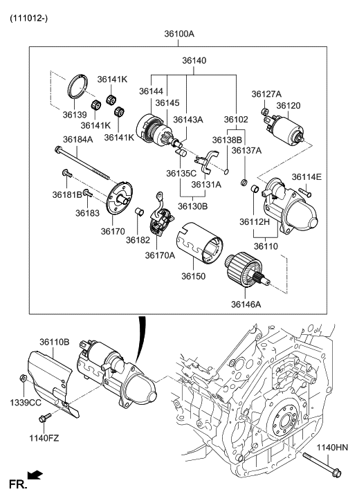 Hyundai 36140-3C151 Shaft Assembly-Clutch