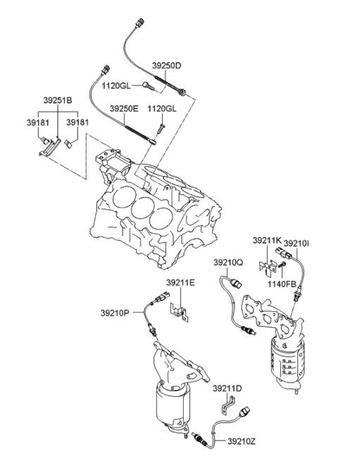 2006 Hyundai Santa Fe New Body Style - Produced Before SEP.10.2006 (Korean) Cylinder Head & Cover Diagram 4