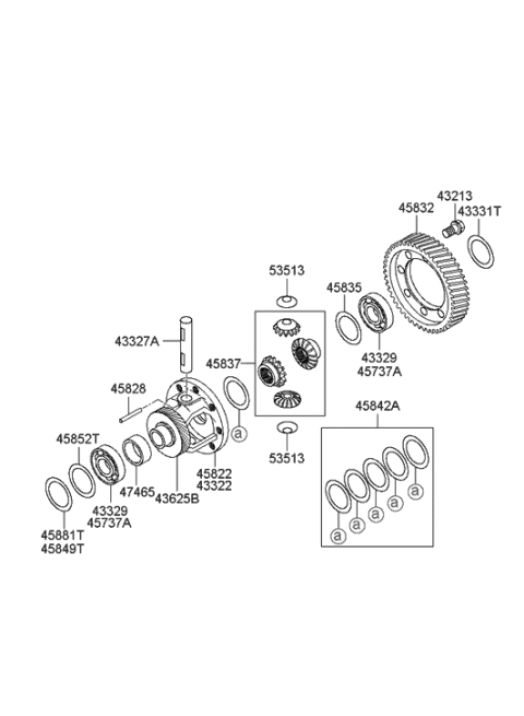 2006 Hyundai Santa Fe New Body Style - Produced Before SEP.10.2006 (Korean) Transaxle Gear - Auto Diagram 2