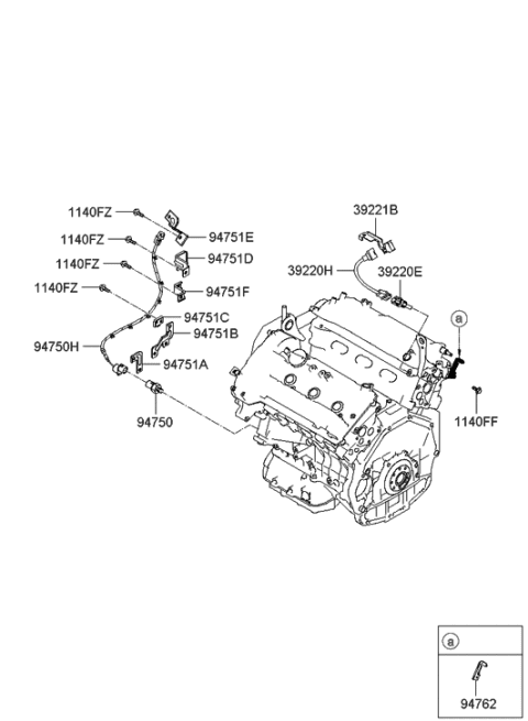 2006 Hyundai Santa Fe New Body Style - Produced Before SEP.10.2006 (Korean) Cylinder Block & Oil Pan Diagram 3