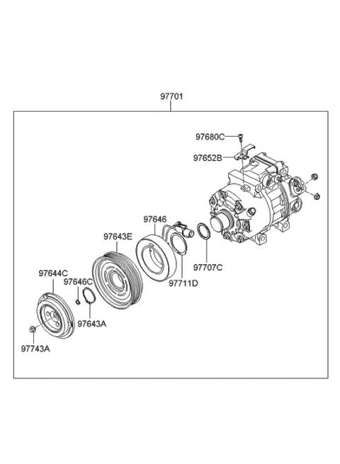 2006 Hyundai Santa Fe New Body Style - Produced Before SEP.10.2006 (Korean) Air conditioning System-Cooler Line Diagram 3