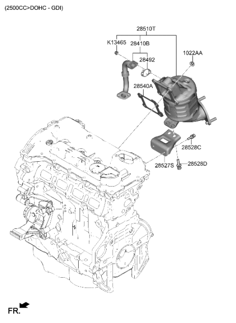 2023 Hyundai Santa Cruz Exhaust Manifold Diagram 2