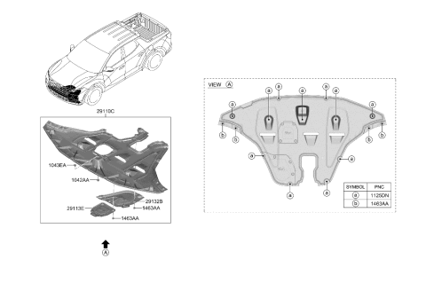 2022 Hyundai Santa Cruz Under Cover Diagram