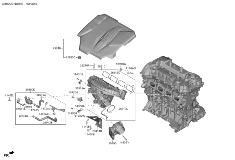2022 Hyundai Santa Cruz Intake Manifold Diagram 1
