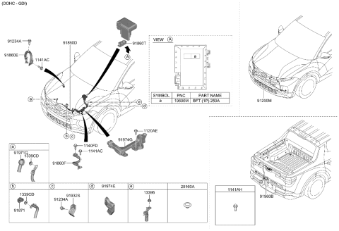 2022 Hyundai Santa Cruz WIRING ASSY-ENG GROUND Diagram for 91861-K5010