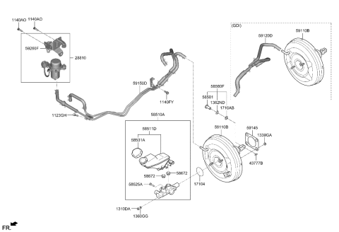 2023 Hyundai Sonata Hybrid HOSE ASSY-INTENSIFIER Diagram for 59120-K5000