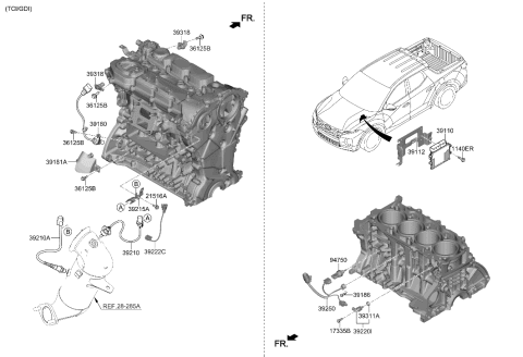 2023 Hyundai Santa Cruz ELECTRONIC CONTROL UNIT Diagram for 39110-2S325