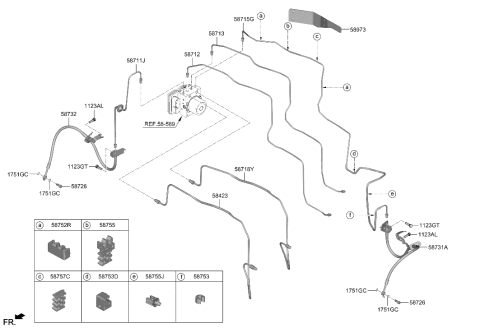2023 Hyundai Sonata Hybrid Clip Diagram for 58757-L0000