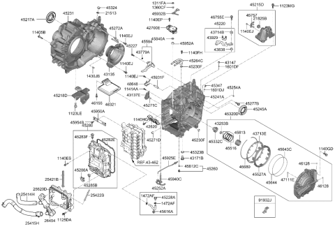 2022 Hyundai Santa Cruz Guide-Oil Diagram for 45243-4G600