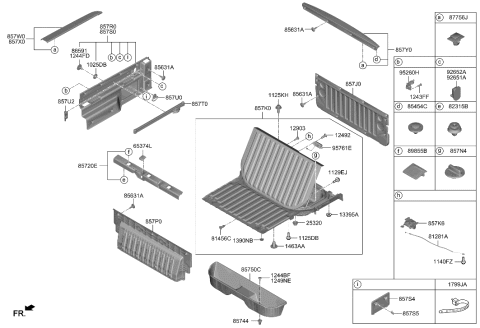 2022 Hyundai Sonata Hybrid Tapping Screw-Bumper Mounting Diagram for 86579-1R000