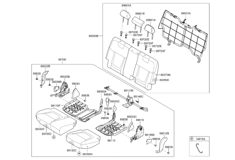 2023 Hyundai Santa Cruz 2nd Seat Diagram