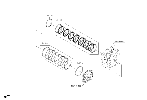 2022 Hyundai Santa Cruz Pressure Plate-2/8 Brake Diagram for 45671-4G640