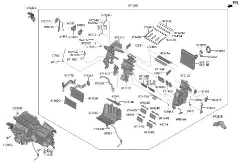 2023 Hyundai Sonata Hybrid Actuator-Temp Diagram for 97161-L1000