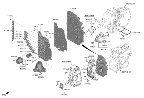 2022 Hyundai Santa Cruz PUMP ASSY-OIL Diagram for 46110-2N510