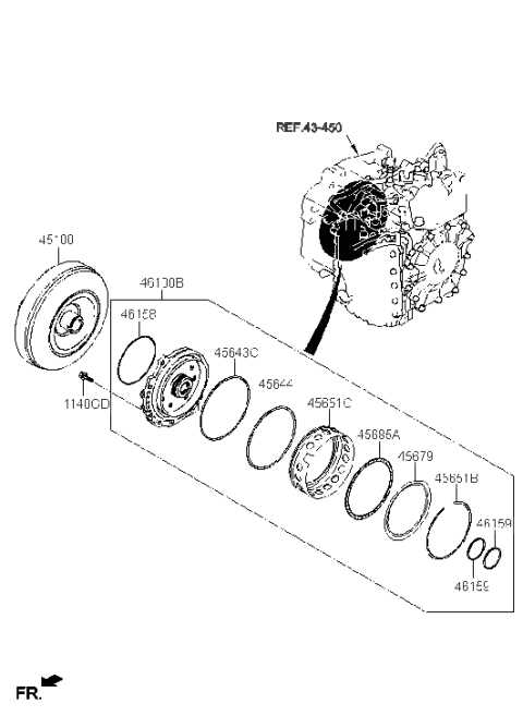 2023 Hyundai Santa Cruz Oil Pump & TQ/Conv-Auto Diagram