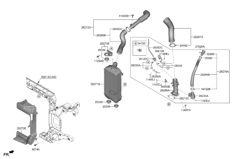 2022 Hyundai Santa Cruz Hose-I/C Outlet Diagram for 28273-2S310