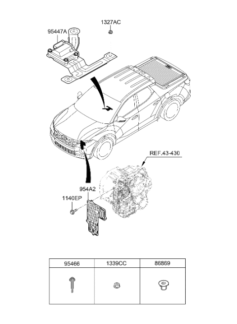 2023 Hyundai Santa Cruz Transmission Control Unit Diagram