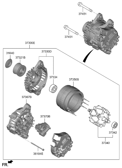 2022 Hyundai Santa Cruz Alternator Diagram 1