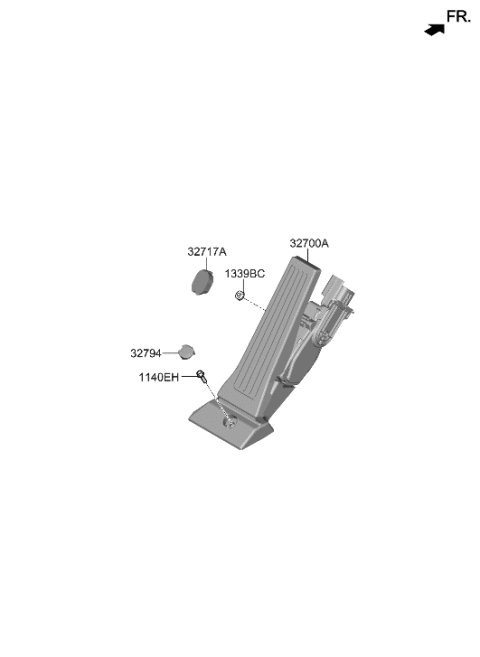 2022 Hyundai Santa Cruz Accelerator Pedal Diagram