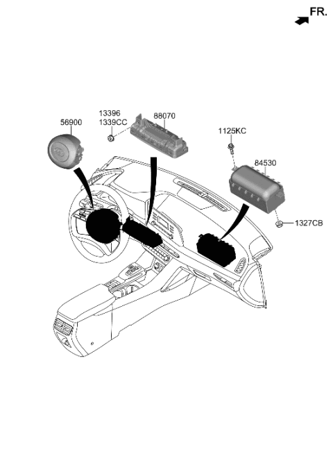 2023 Hyundai Sonata Air Bag System Diagram 1