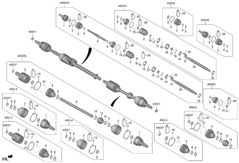 2023 Hyundai Sonata Drive Shaft (Front) Diagram