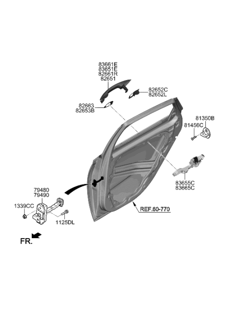 2023 Hyundai Sonata Rear Door Locking Diagram