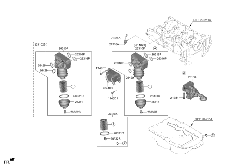 2023 Hyundai Sonata Front Case & Oil Filter Diagram 2