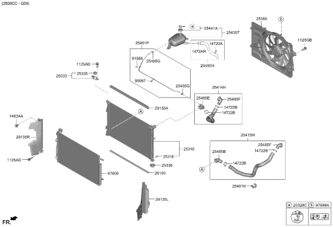 2023 Hyundai Sonata CONDENSER ASSY-COOLER Diagram for 97606-L1960