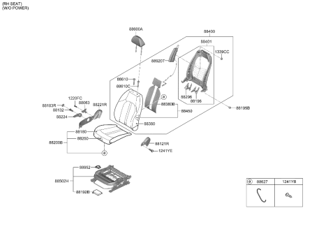 2023 Hyundai Sonata Front Seat Diagram 1