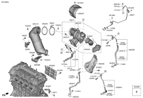 2023 Hyundai Sonata Exhaust Manifold Diagram 1