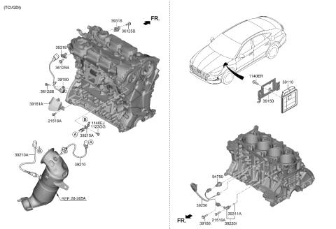 2006 Hyundai Accent ELECTRONIC CONTROL UNIT Diagram for 39110-2S278