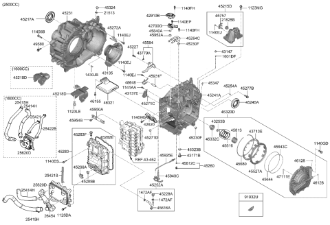 2023 Hyundai Sonata Auto Transmission Case Diagram 1