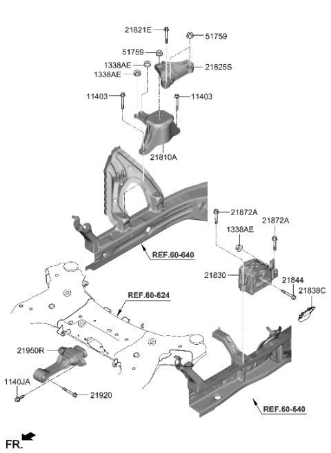 2006 Hyundai Accent Packing Diagram for 21838-L1000