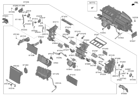 2006 Hyundai Accent Core & Seal Assembly-Heater Diagram for 97138-L0000