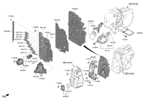 2023 Hyundai Sonata Transmission Valve Body Diagram 1