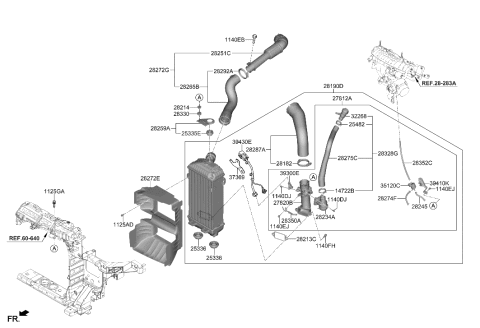 2023 Hyundai Sonata COMPLETE-INTER COOLER Diagram for 28270-2S305