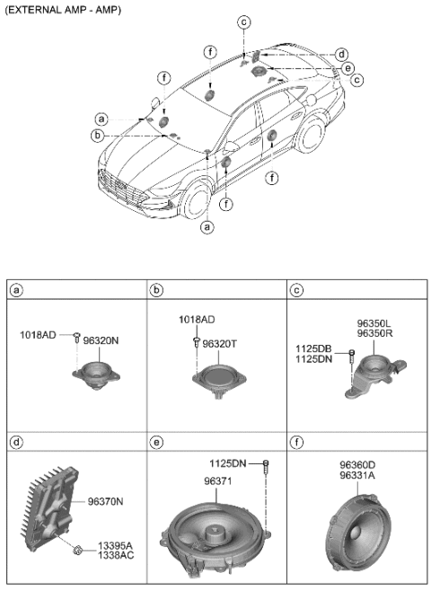 2023 Hyundai Sonata Speaker Diagram 2