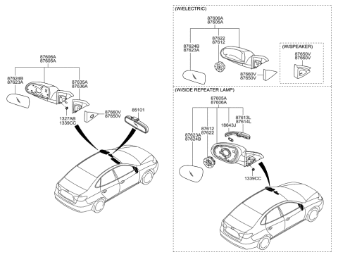 2006 Hyundai Elantra Rear View Mirror Diagram