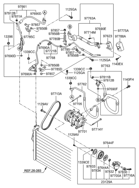 2010 Hyundai Elantra Air conditioning System-Cooler Line Diagram 1