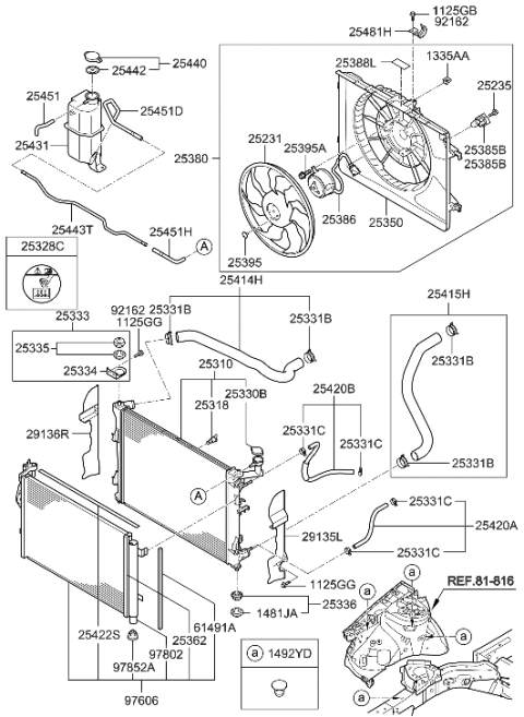 2011 Hyundai Elantra Clamp-Hose Diagram for 25331-3D041