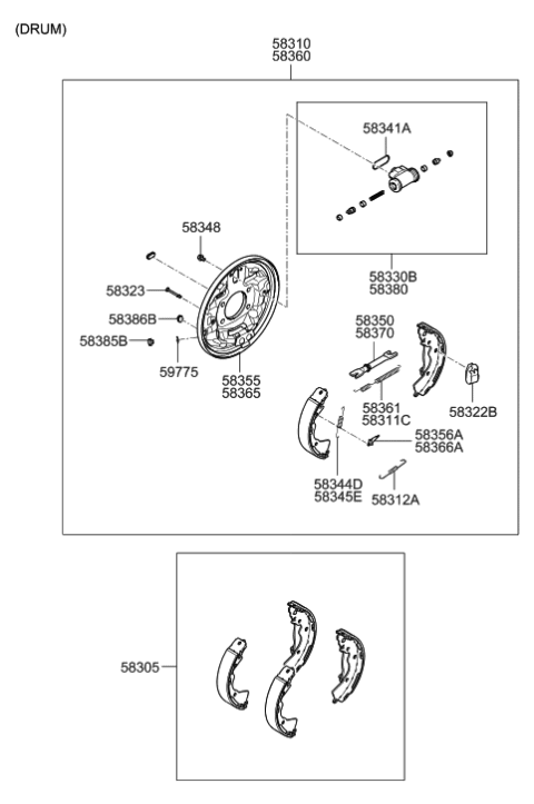 2006 Hyundai Elantra New Body Style (Produced After OCT.31.2006) Rear Axle Diagram 2