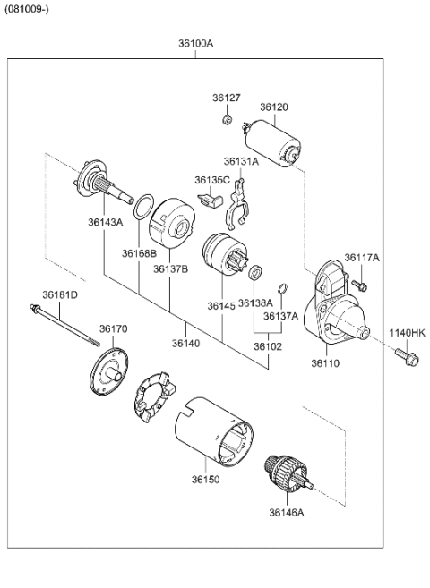 2009 Hyundai Elantra Starter Diagram 2