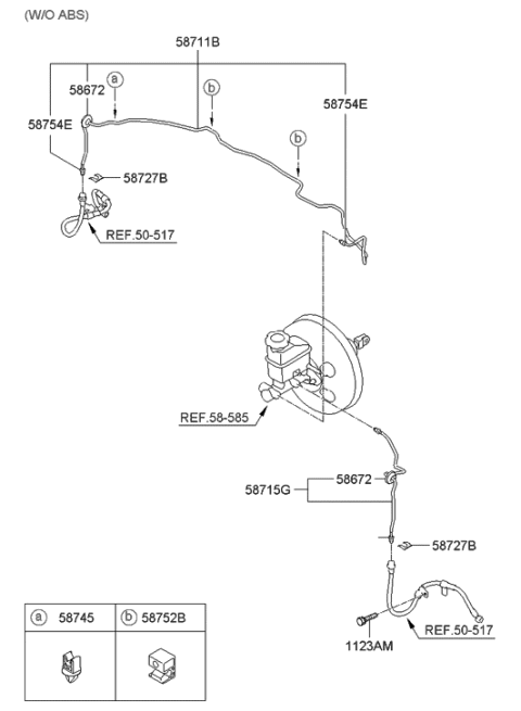 2006 Hyundai Elantra Brake Fluid Line Diagram 1