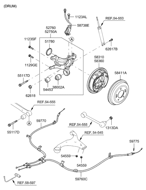 2010 Hyundai Elantra Rear Axle Diagram 1