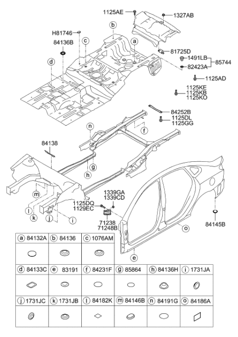 2007 Hyundai Elantra Extention Assembly-Cowl Side Mounting,L Diagram for 71238-2H000