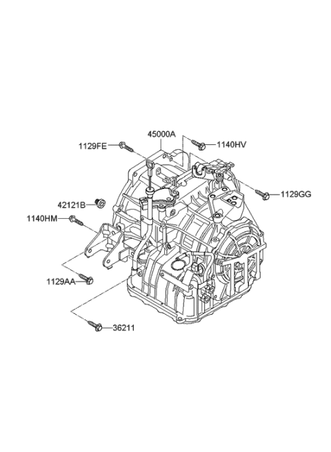 2010 Hyundai Elantra Transaxle Assy-Auto Diagram