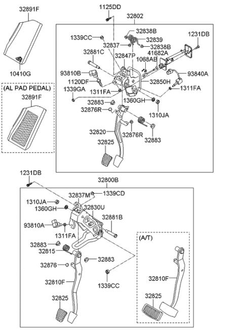 2006 Hyundai Elantra Rest-Foot Diagram for 32891-2H100-4W