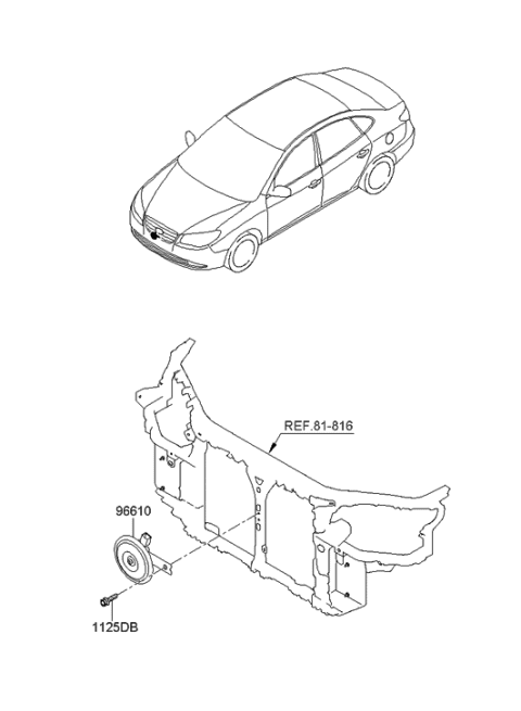 2006 Hyundai Elantra New Body Style (Produced After OCT.31.2006) Horn Diagram