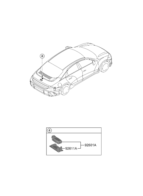 2023 Hyundai Ioniq 6 License Plate & Interior Lamp Diagram